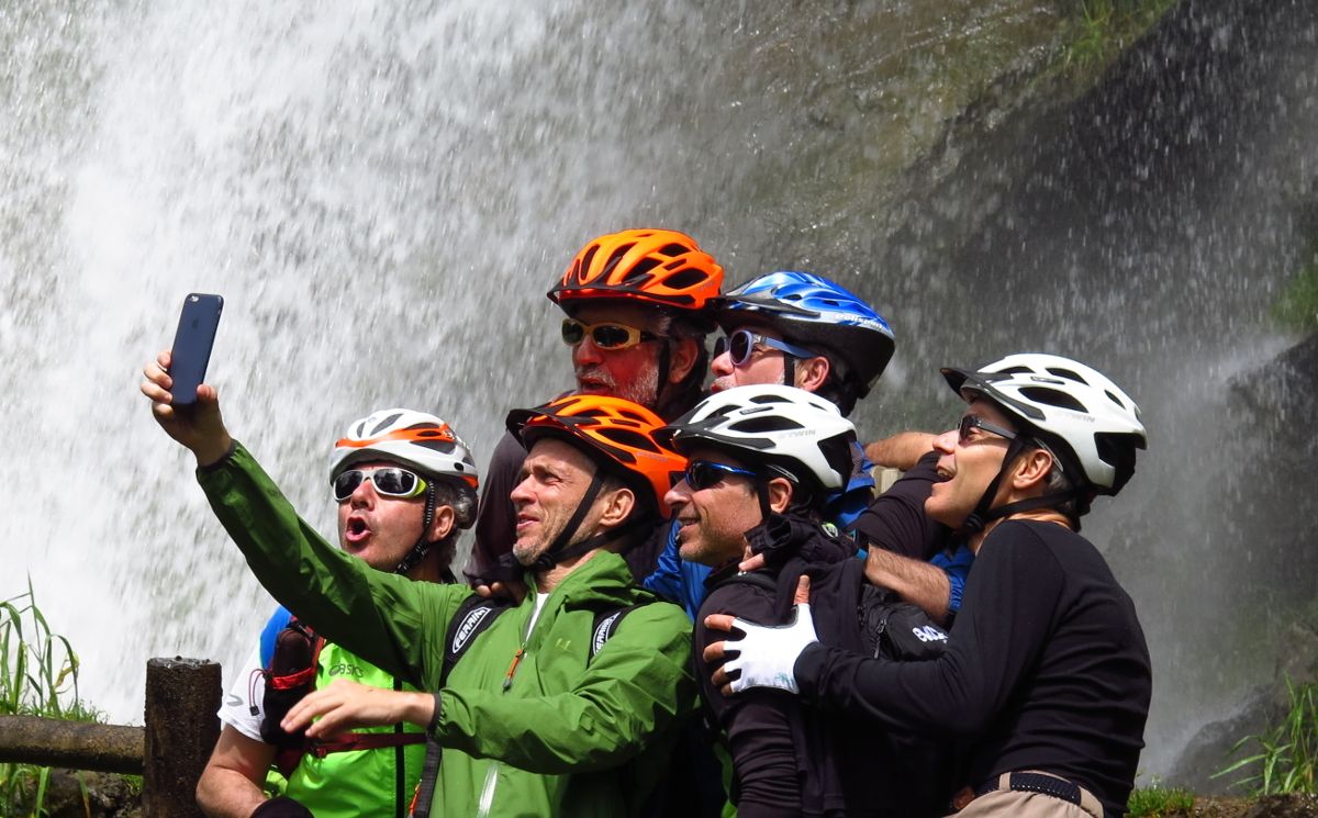 Colleagues taking a selfie in Aosta Valley